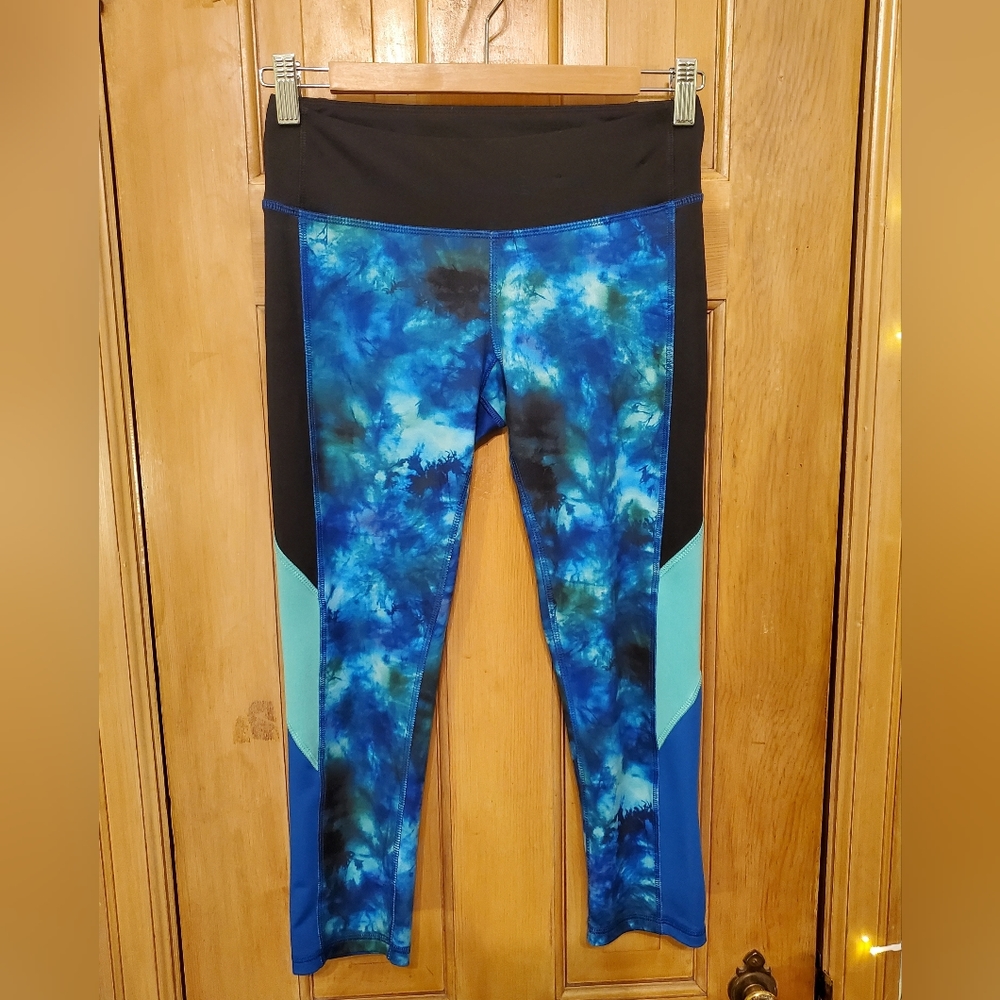 Champion, Women's Size Small, Blue Tie Die Legging